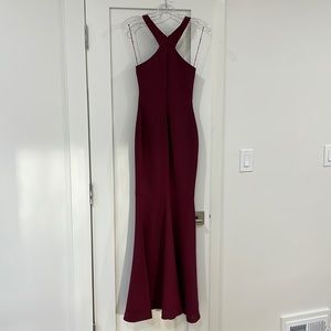 Likely burgundy maxi dress size xs